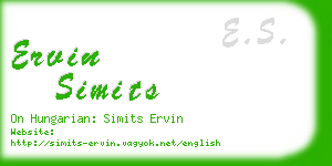 ervin simits business card